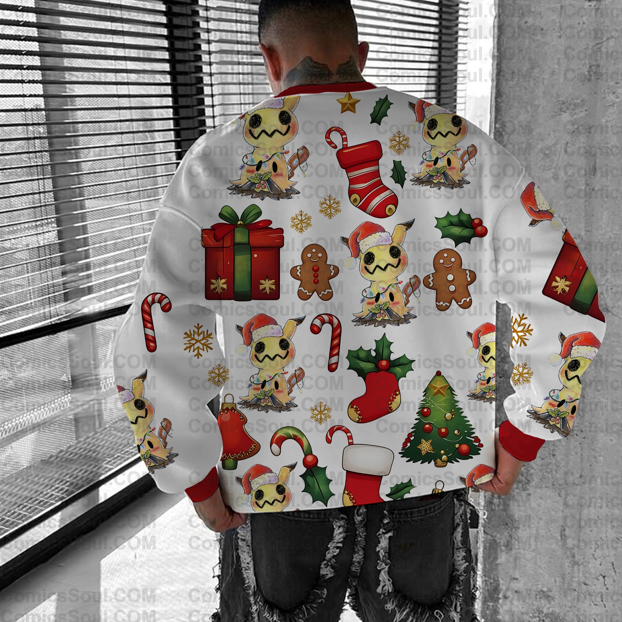 Plus Velvet Unisex Anime Inspired Vintage Sweatshirt