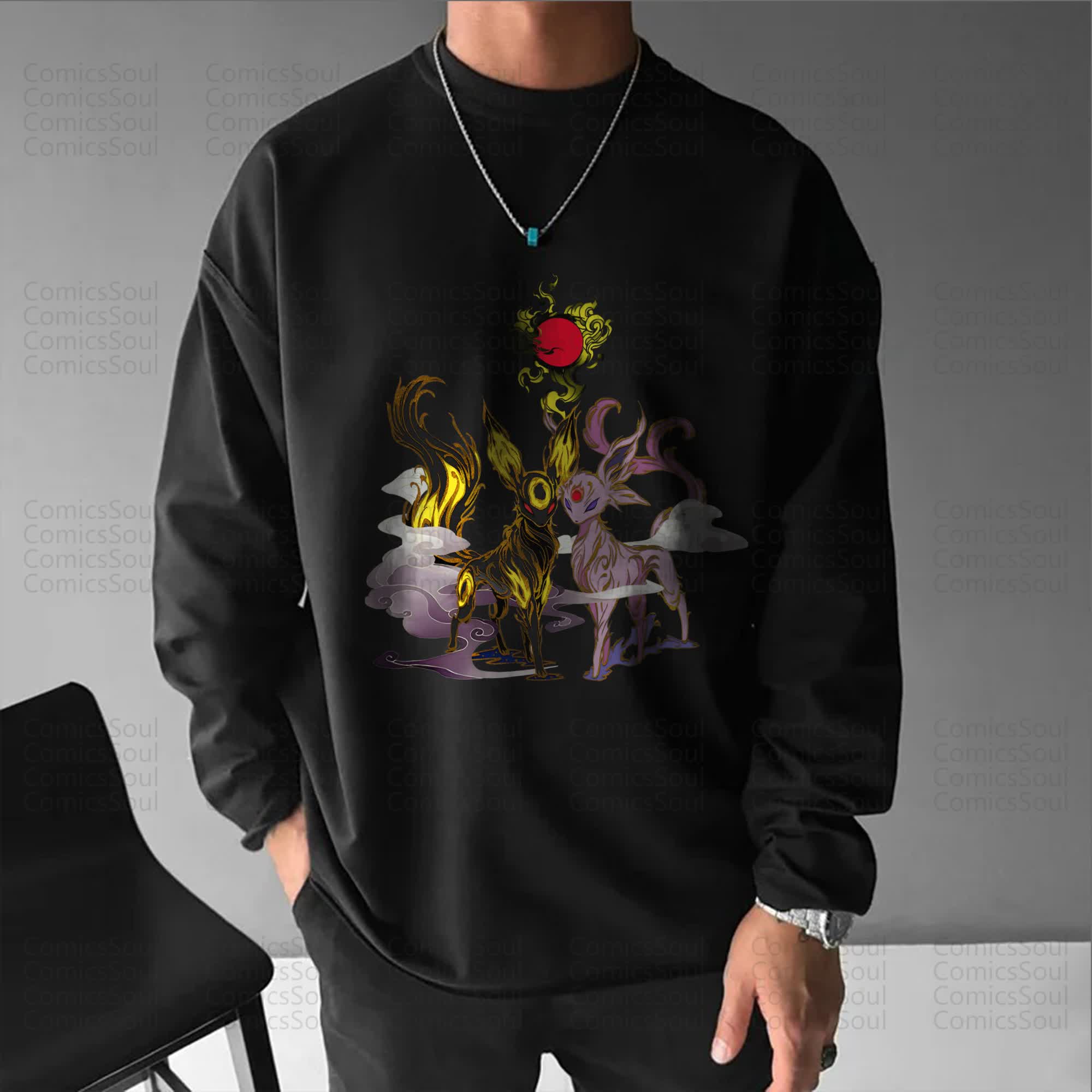 Unisex “Pokémon” Anime Graphic Streetwear Vintage long-sleeved T-shirt