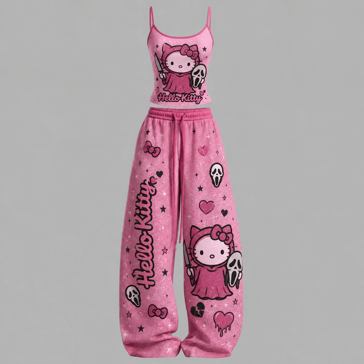 Hello Kitty Top & Elasticated Trousers Two-Piece Set