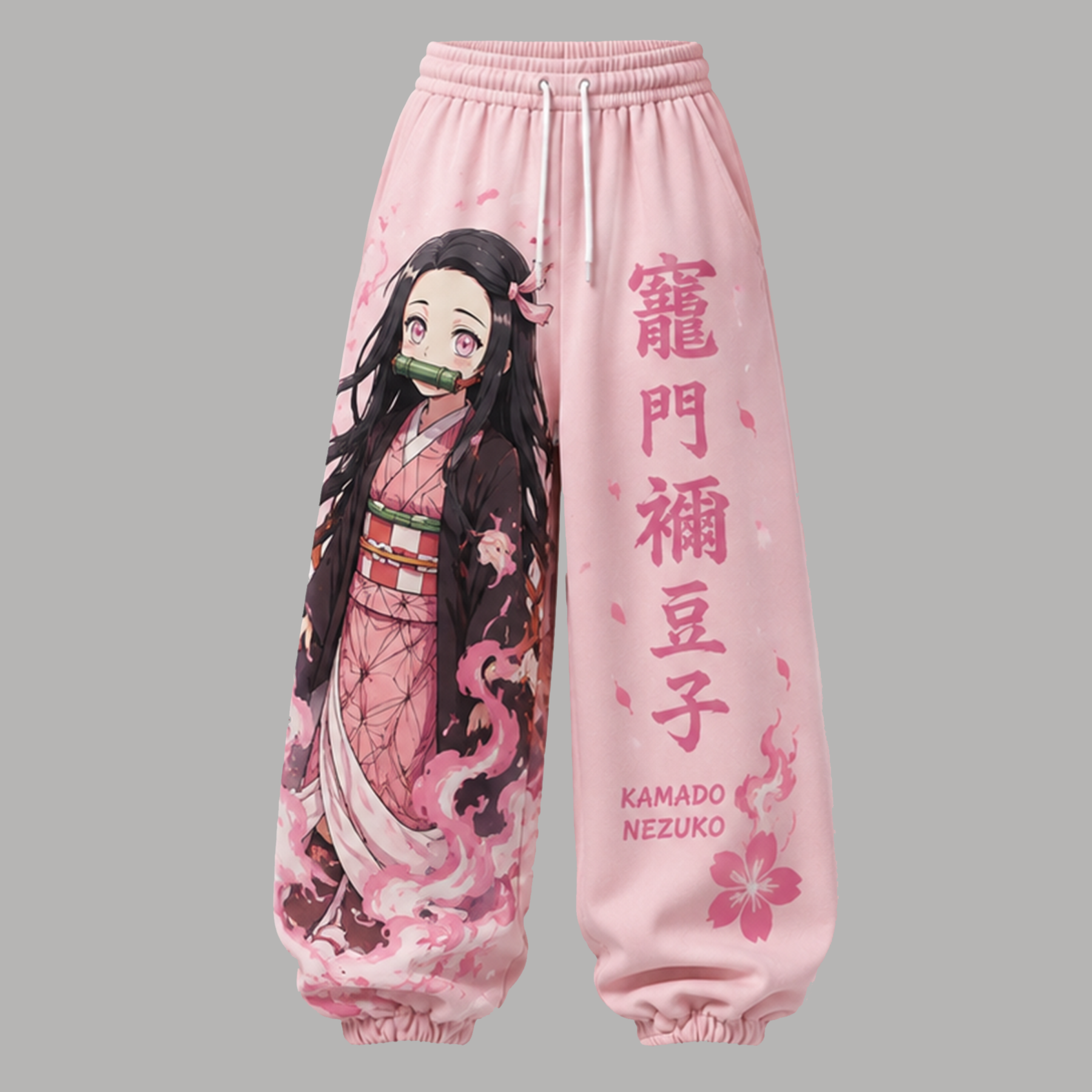 Demon Slayer Cropped Long Sleeve Hoodie & High Waist Jogger Pants Two Piece
