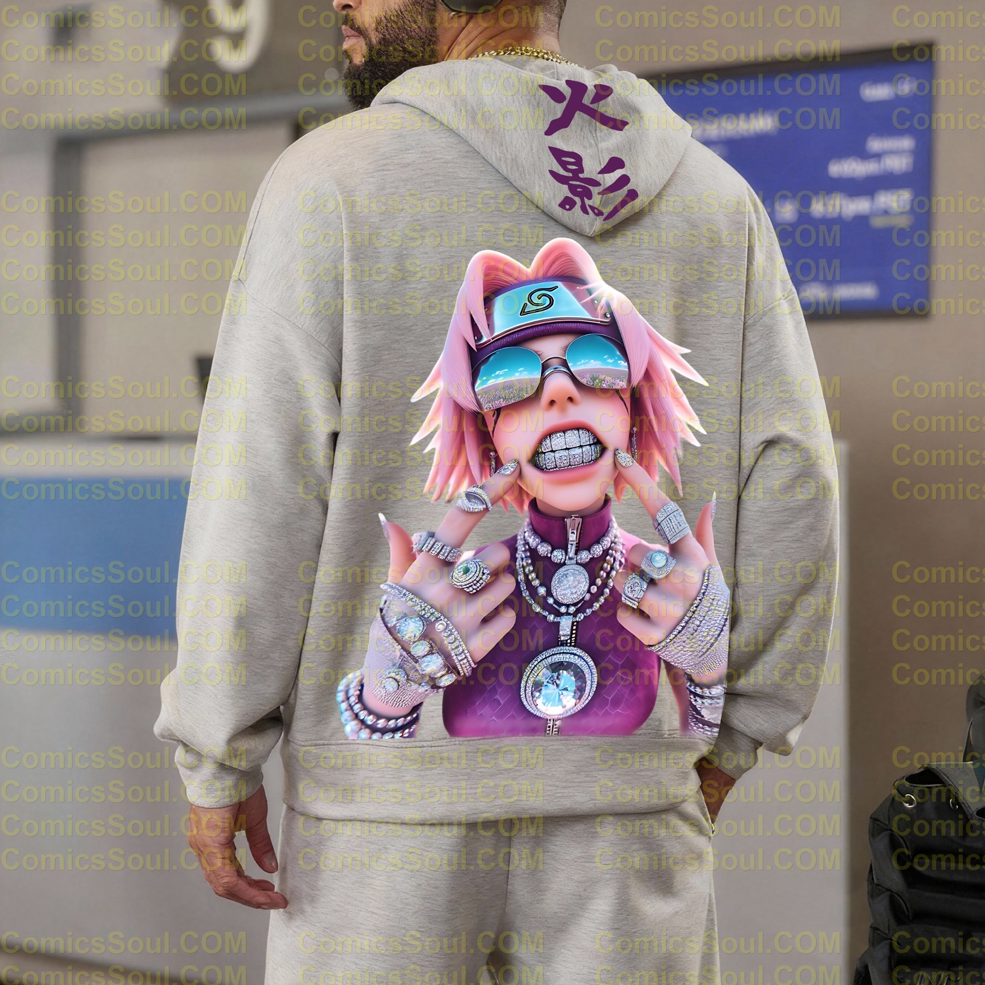 Unisex Graphic Streetwear Vintage Zipper Cardigan Plush Hoodie