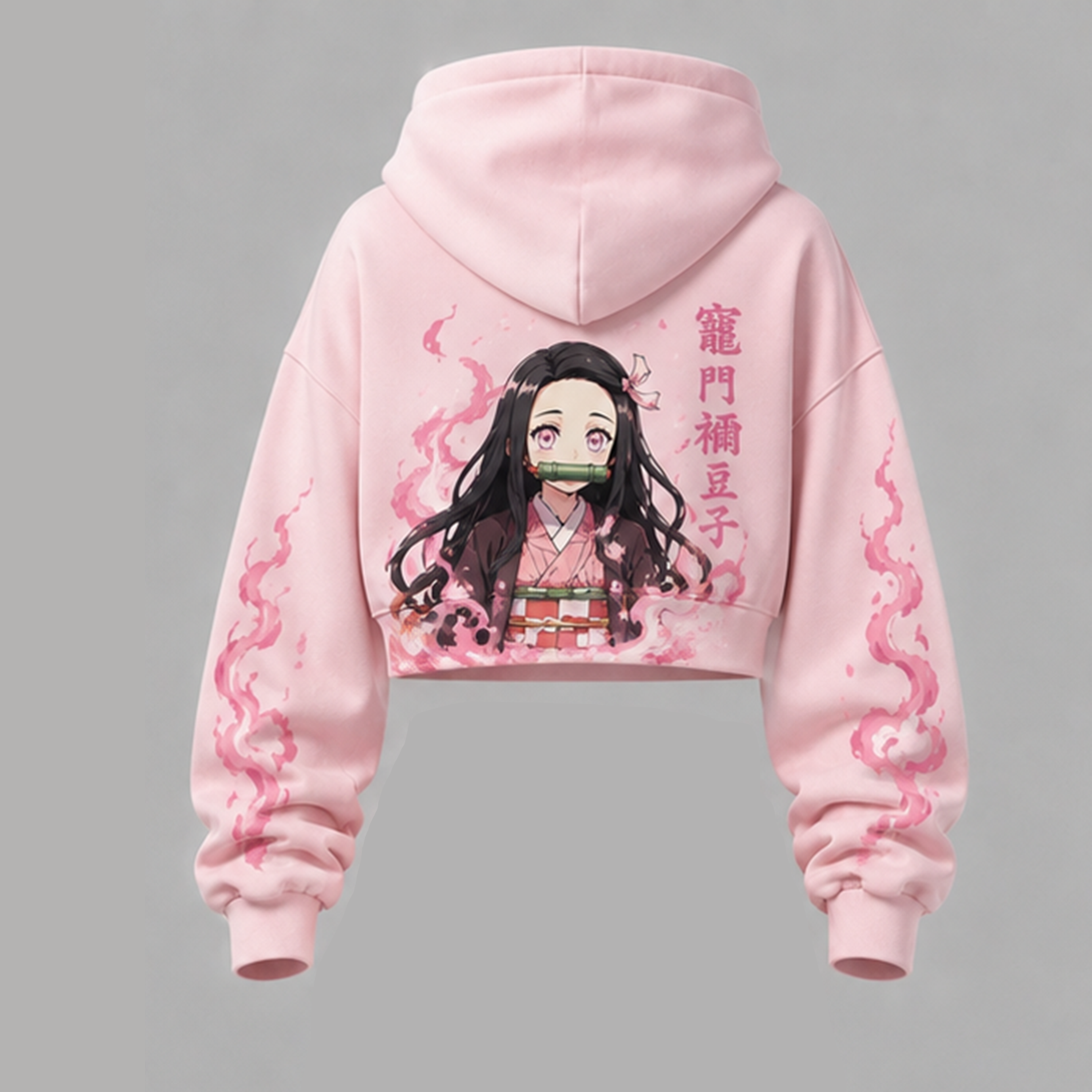 Demon Slayer Cropped Long Sleeve Hoodie & High Waist Jogger Pants Two Piece