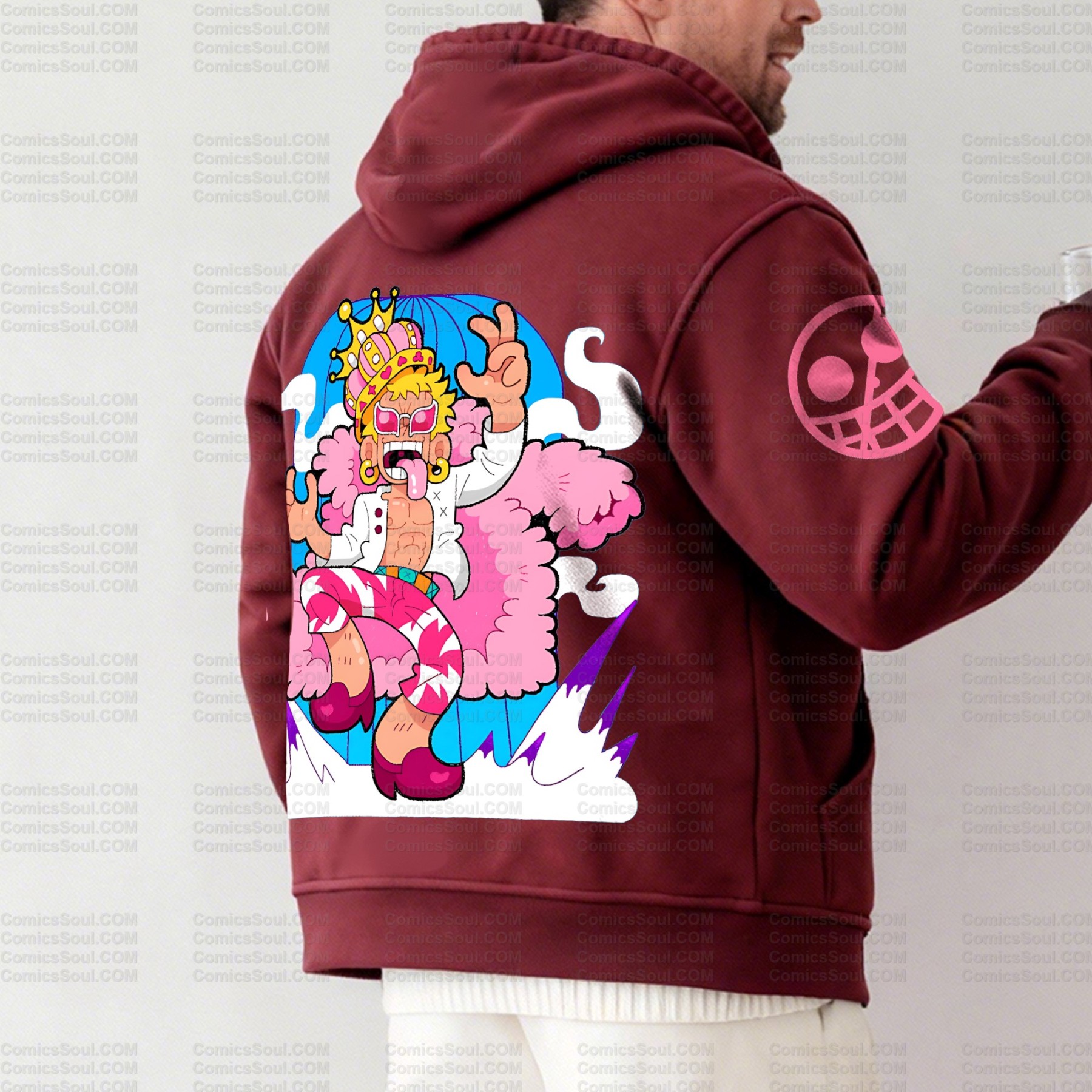 Unisex Graphic Streetwear Vintage Zipper Cardigan Plush Hoodie