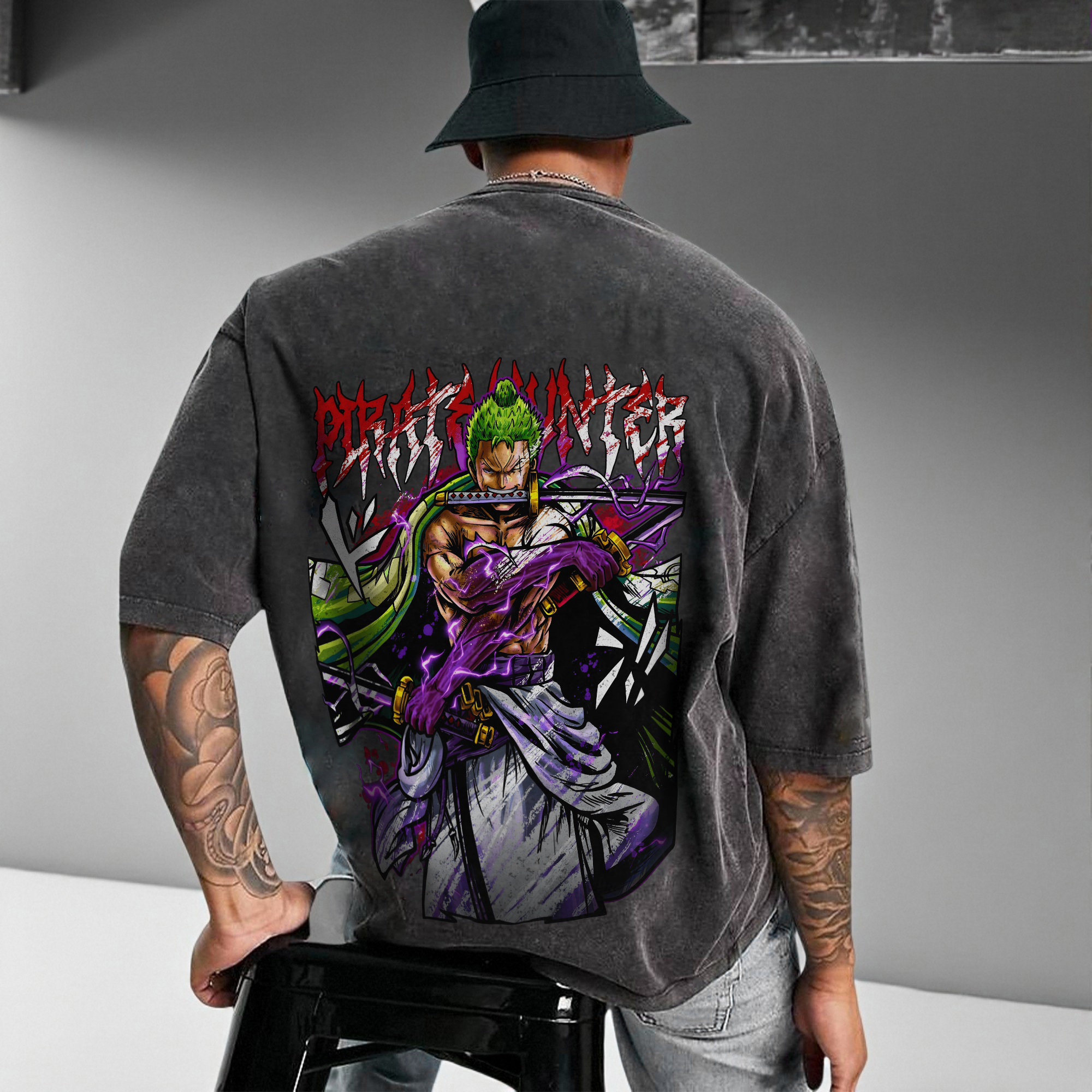 Unisex Anime Inspired Vintage Washed T-Shirt丨Comicssoul