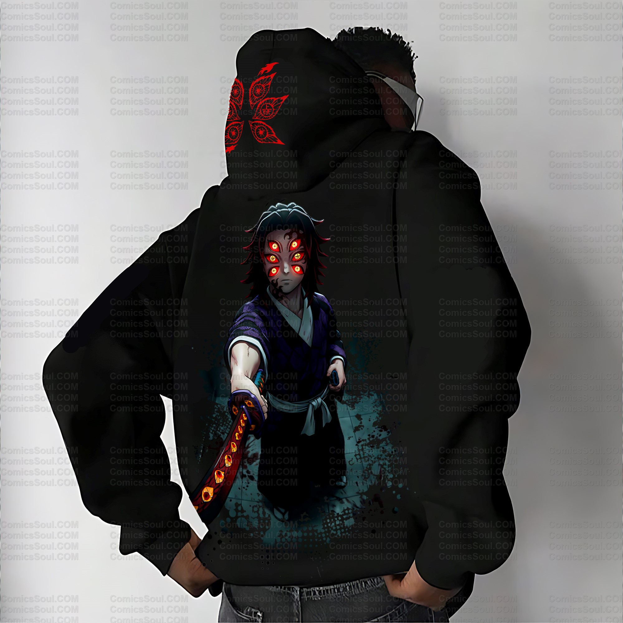 Plus Velvet Unisex Anime Graphic Streetwear Vintage Hoodie