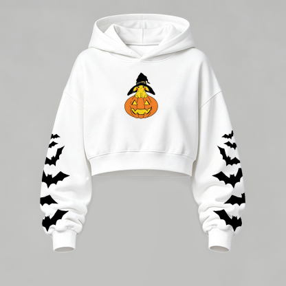 Pokémon Halloween Series Cropped Long Sleeve Hoodie & High Waist Jogger Pants Two Piece