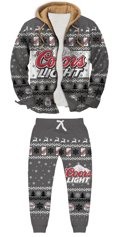 Unisex Fake Two Gradient Plaid Long-Sleeved Shirts Jacket Set