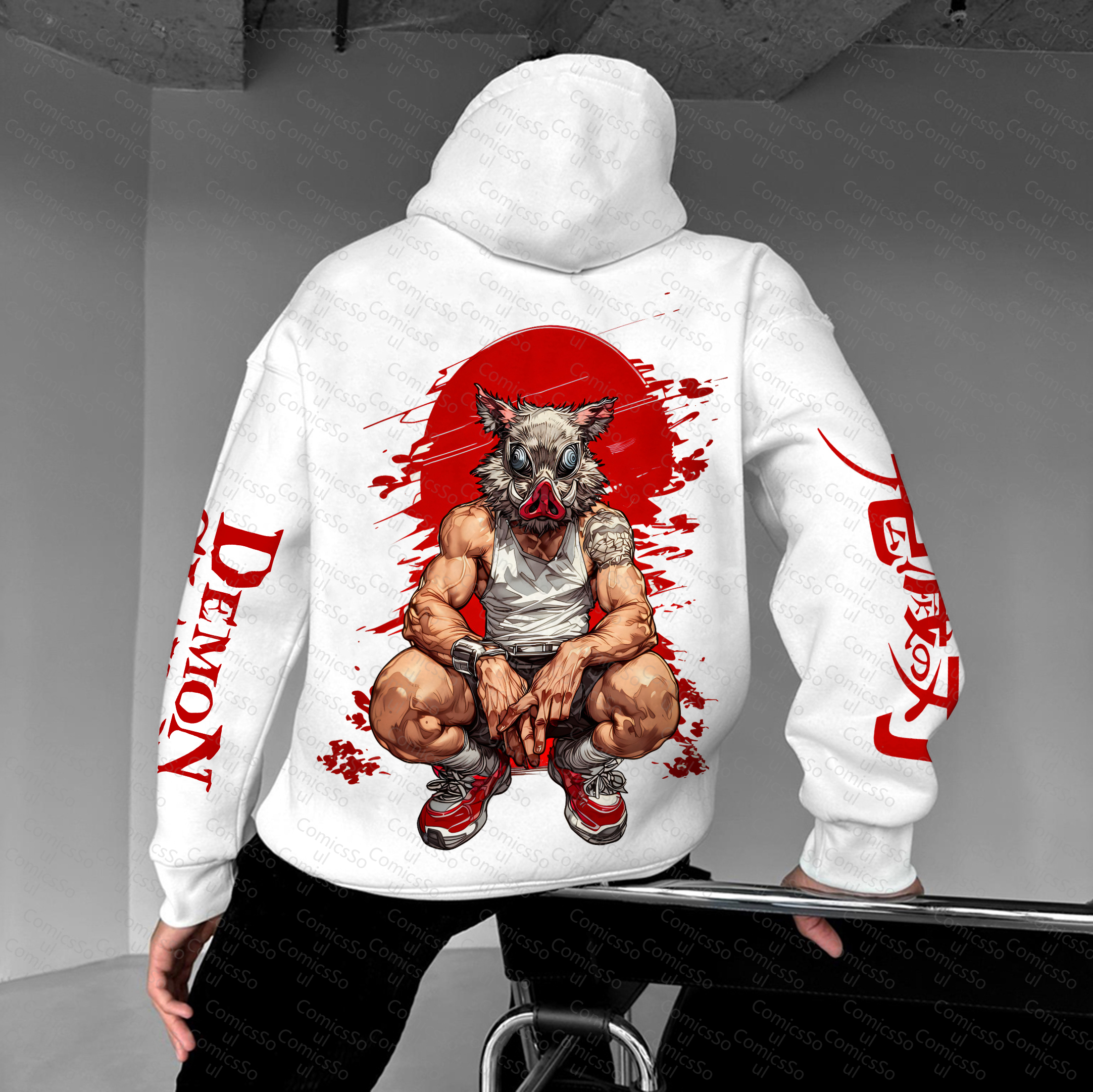 Unisex “Demon Slayer” Anime Graphic Streetwear Vintage Hoodie