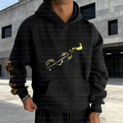 Plus Velvet Unisex Anime Graphic Streetwear Vintage Hoodie