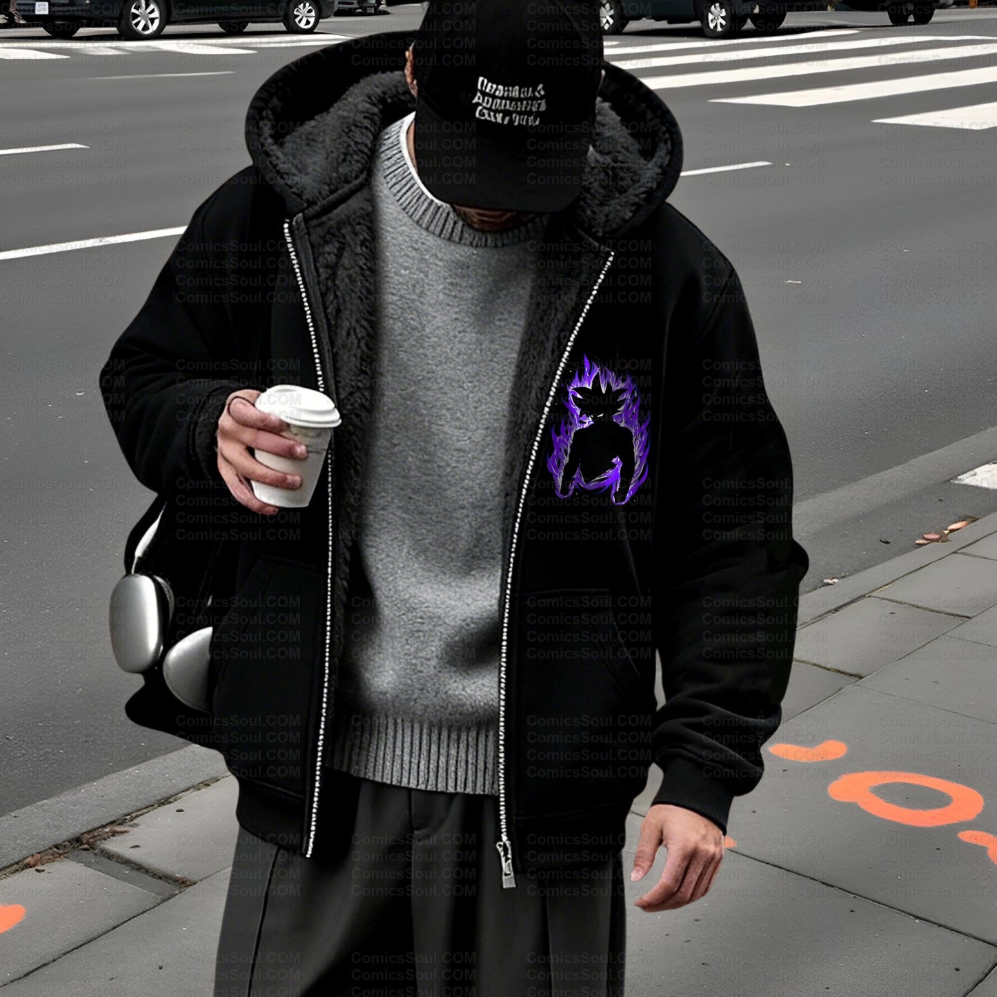 Unisex Graphic Streetwear Vintage Zipper Cardigan Plush Hoodid