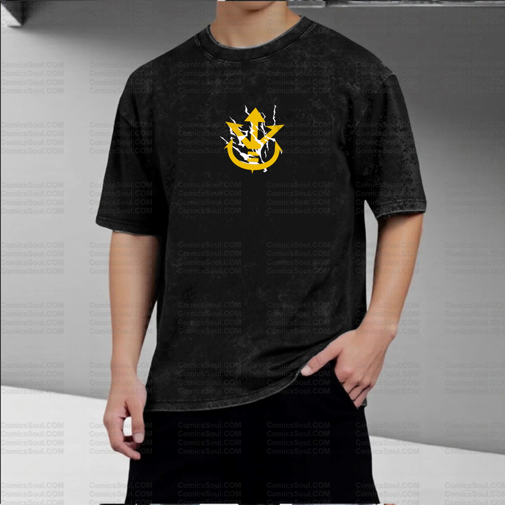 Unisex Anime Inspired Vintage Washed T-Shirt.DT