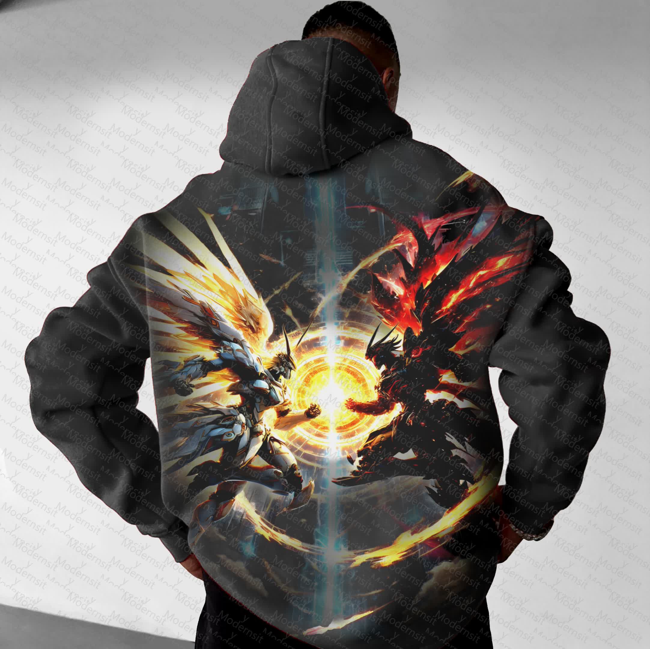 Unisex “Gundam Series” Anime Graphic Streetwear Vintage Hoodie