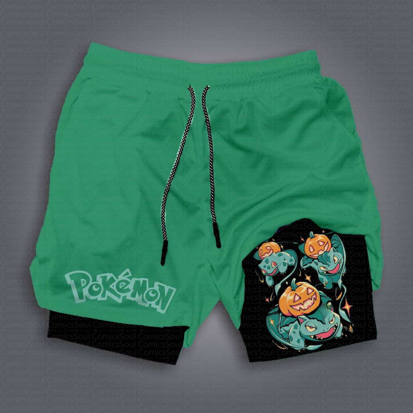 Unisex Casual Anime Streetwear Shorts 丨Demon Slayer X Pokémon