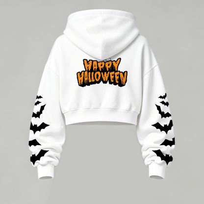 Pokémon Halloween Series Cropped Long Sleeve Hoodie & High Waist Jogger Pants Two Piece