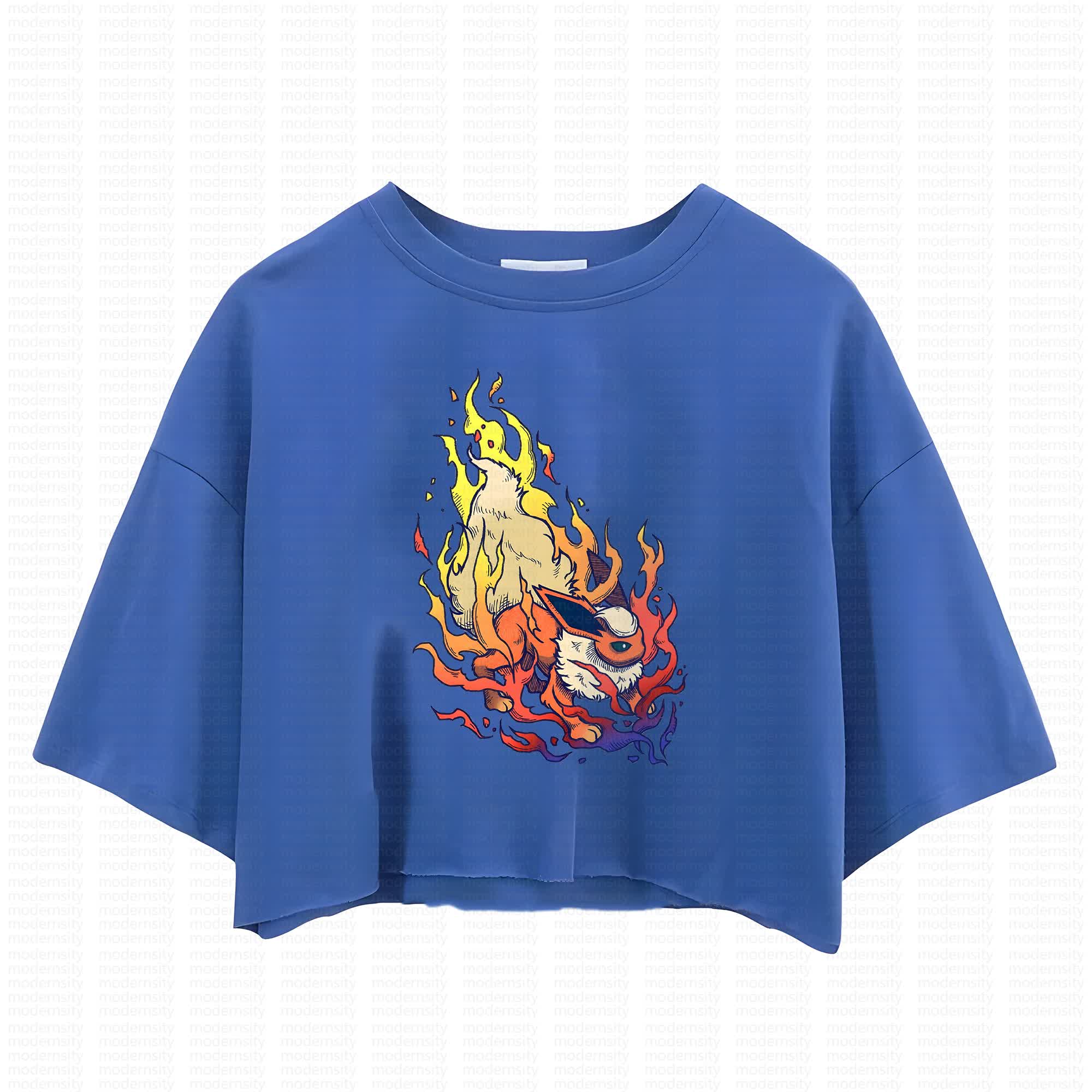 Cute and playful "Pokémon" summer women's cropped top