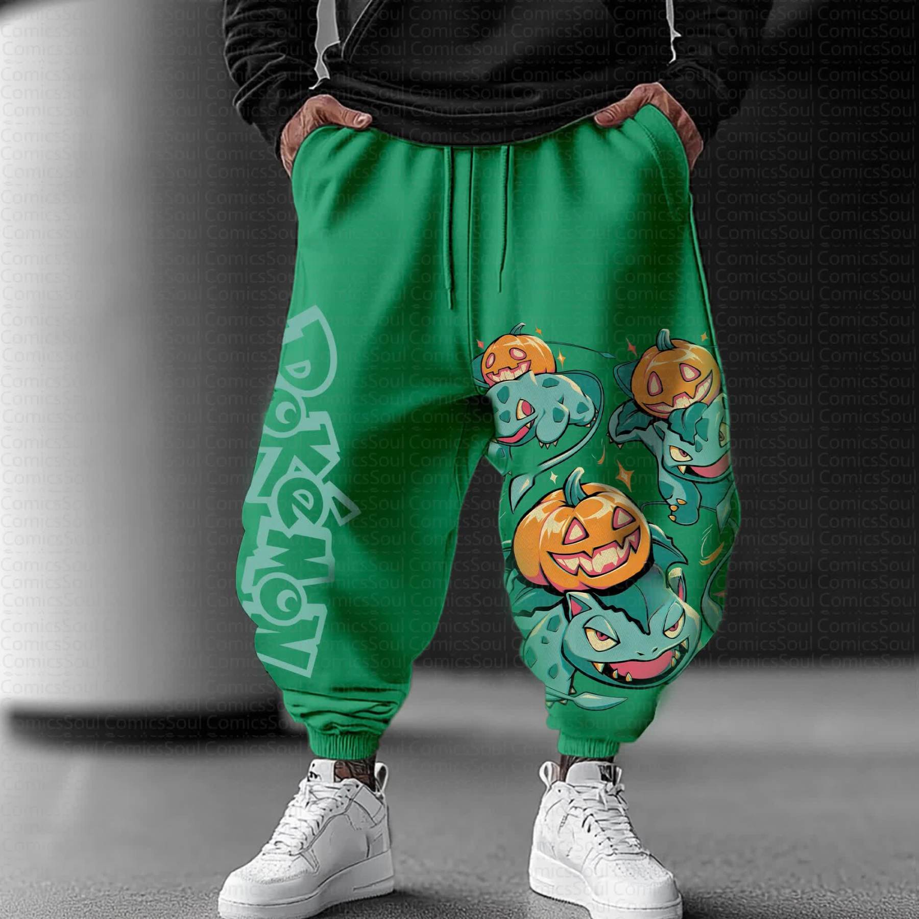 Unisex Anime Inspired Vintage Pants丨Demon Slayer X Pokémon