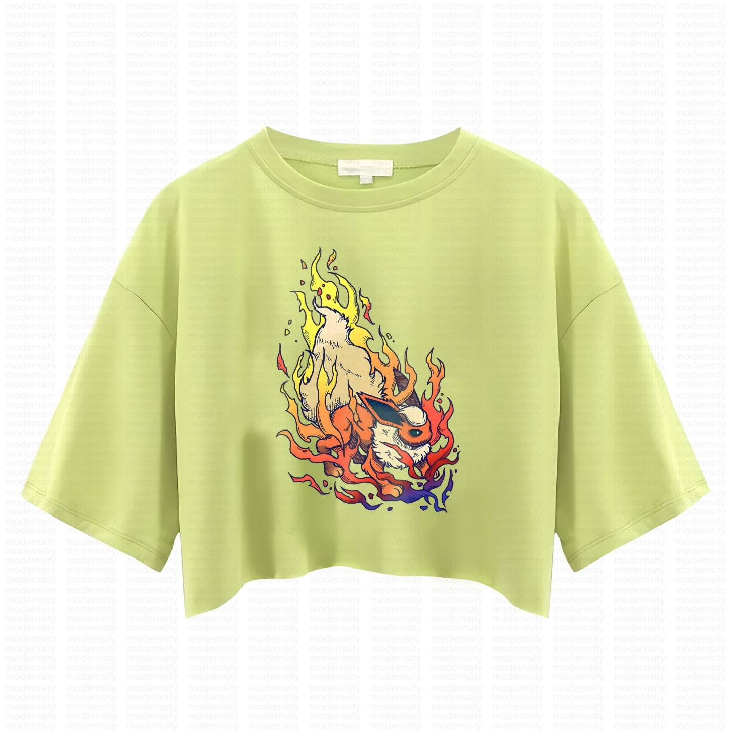 Cute and playful "Pokémon" summer women's cropped top