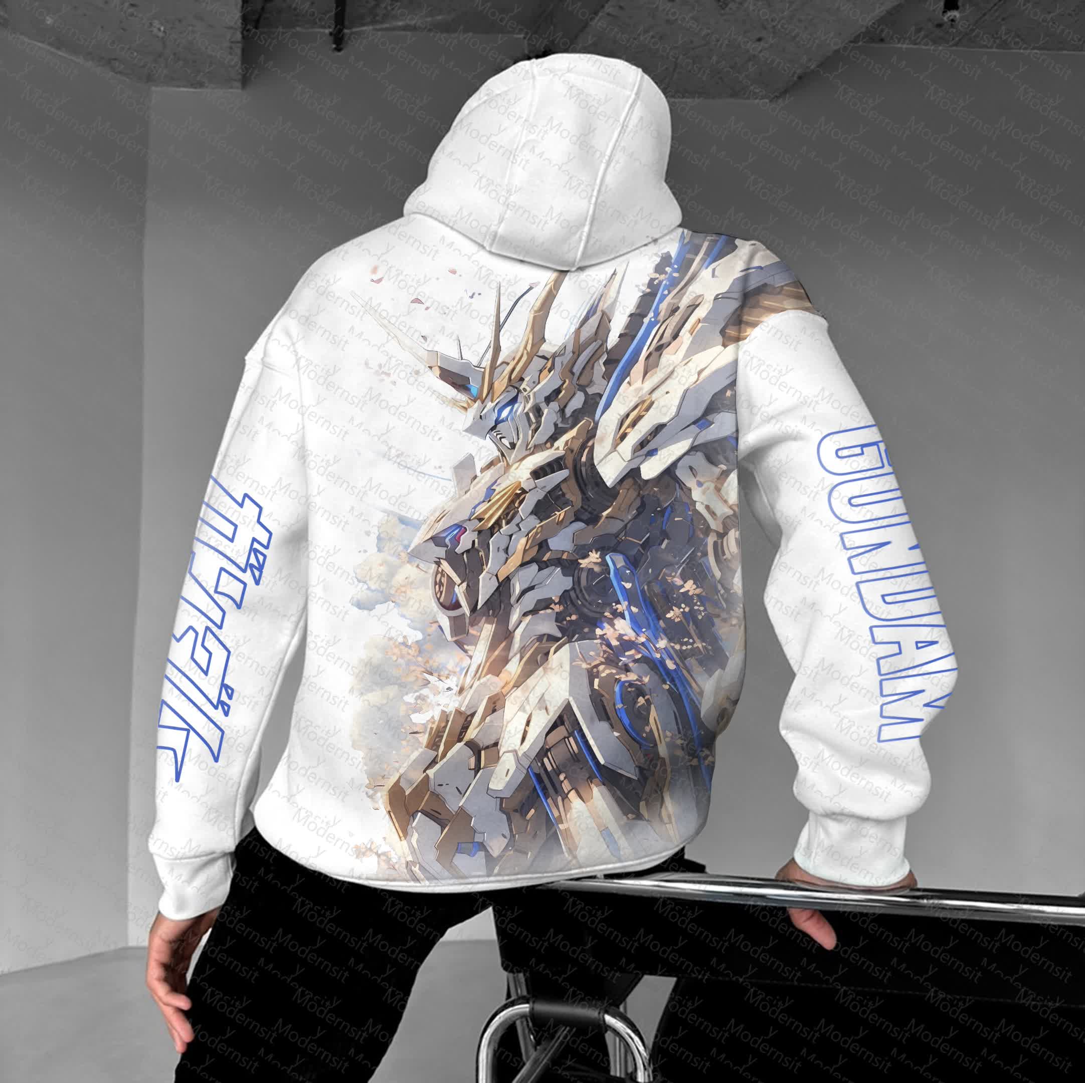 Unisex “Gundam Series” Anime Graphic Streetwear Vintage Hoodie