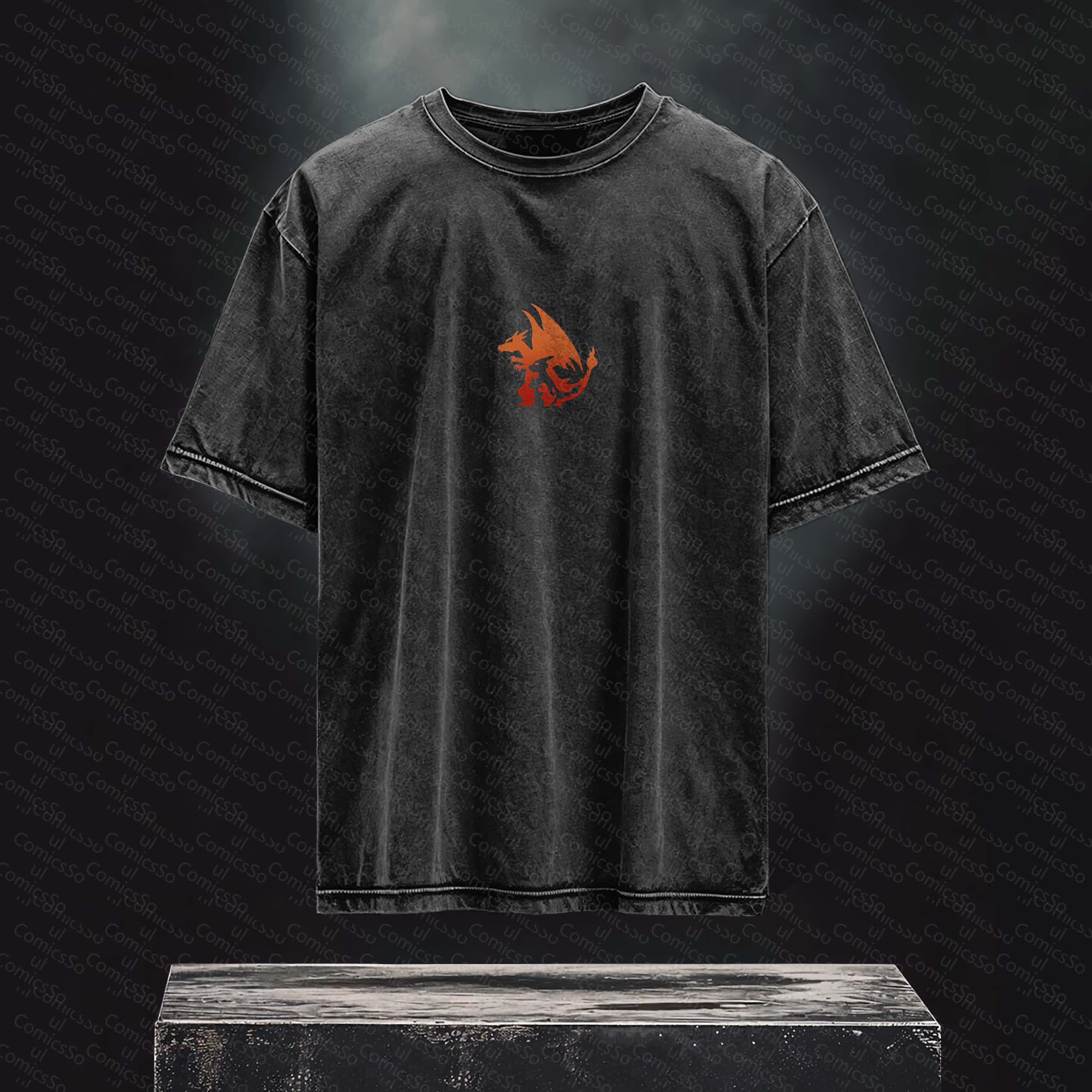 Unisex Anime Inspired Vintage Washed T-Shirt丨 Pokémon