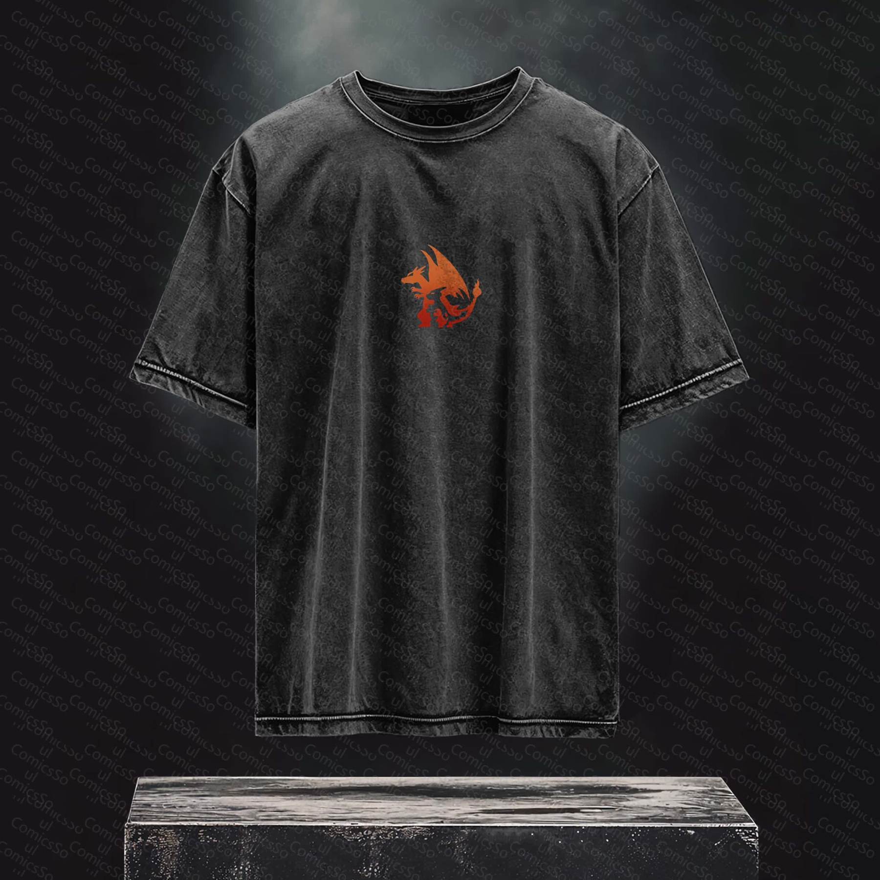 Unisex Anime Inspired Vintage Washed T-Shirt丨 Pokémon