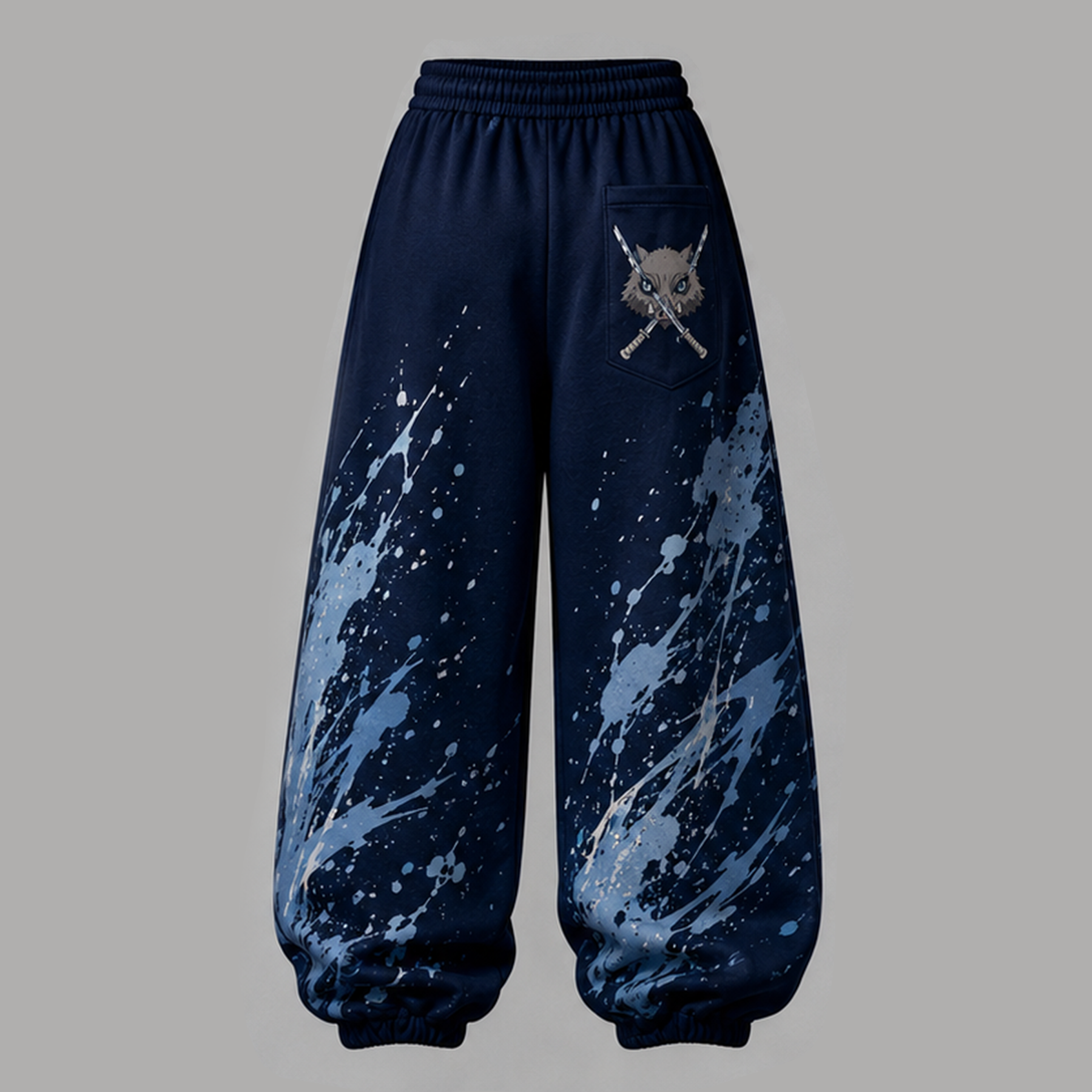 Demon Slayer Cropped Long Sleeve Hoodie & High Waist Jogger Pants Two Piece