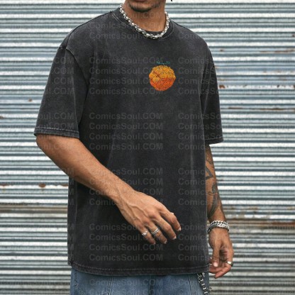 Vintage 3D Direct Inkjet Printed Washed Unisex T-Shirt