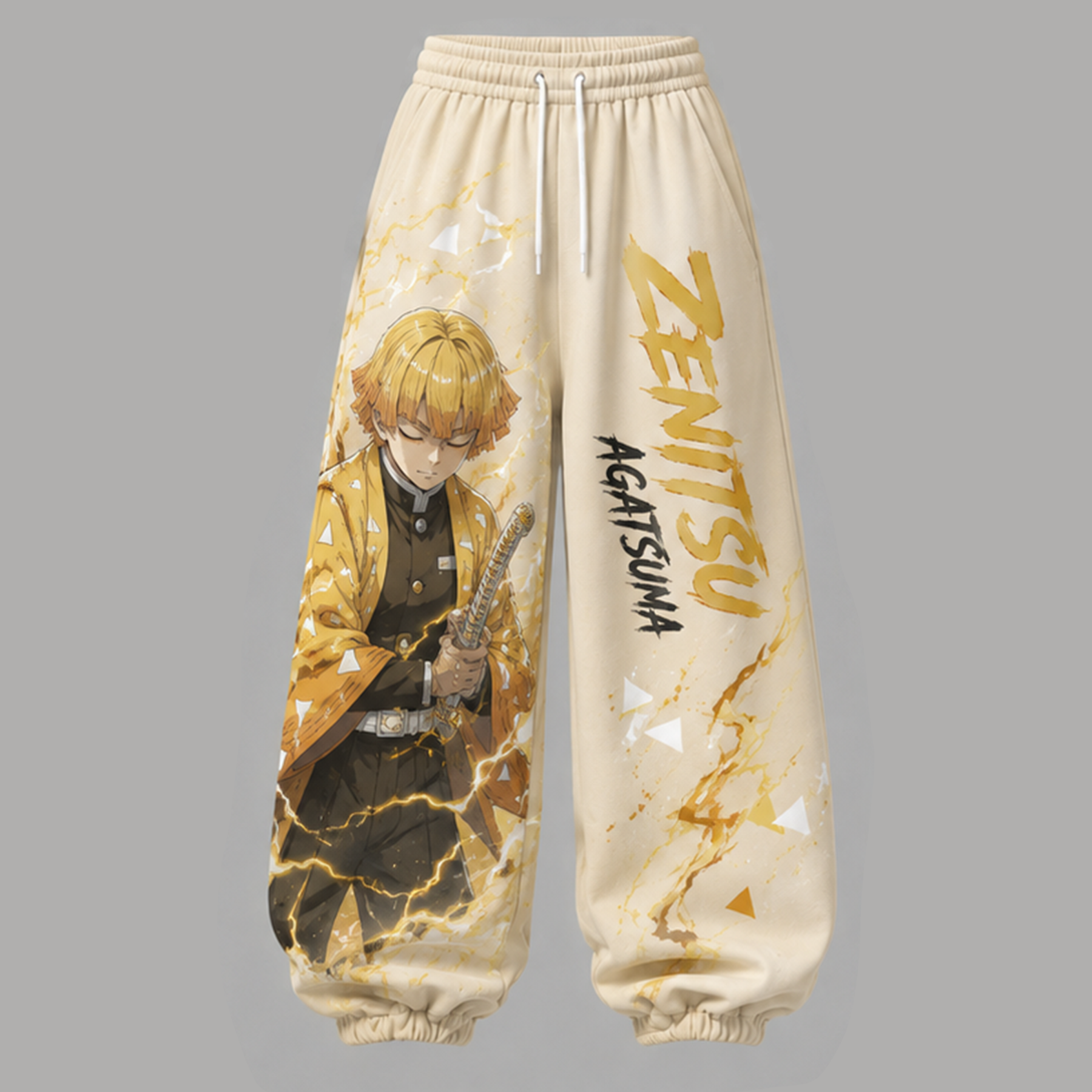 Demon Slayer Cropped Long Sleeve Hoodie & High Waist Jogger Pants Two Piece