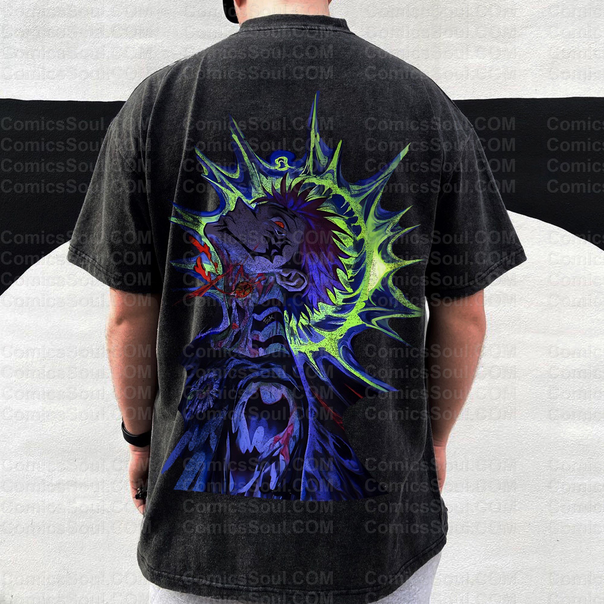 Vintage 3D Direct Inkjet Printed Washed Unisex T-Shirt