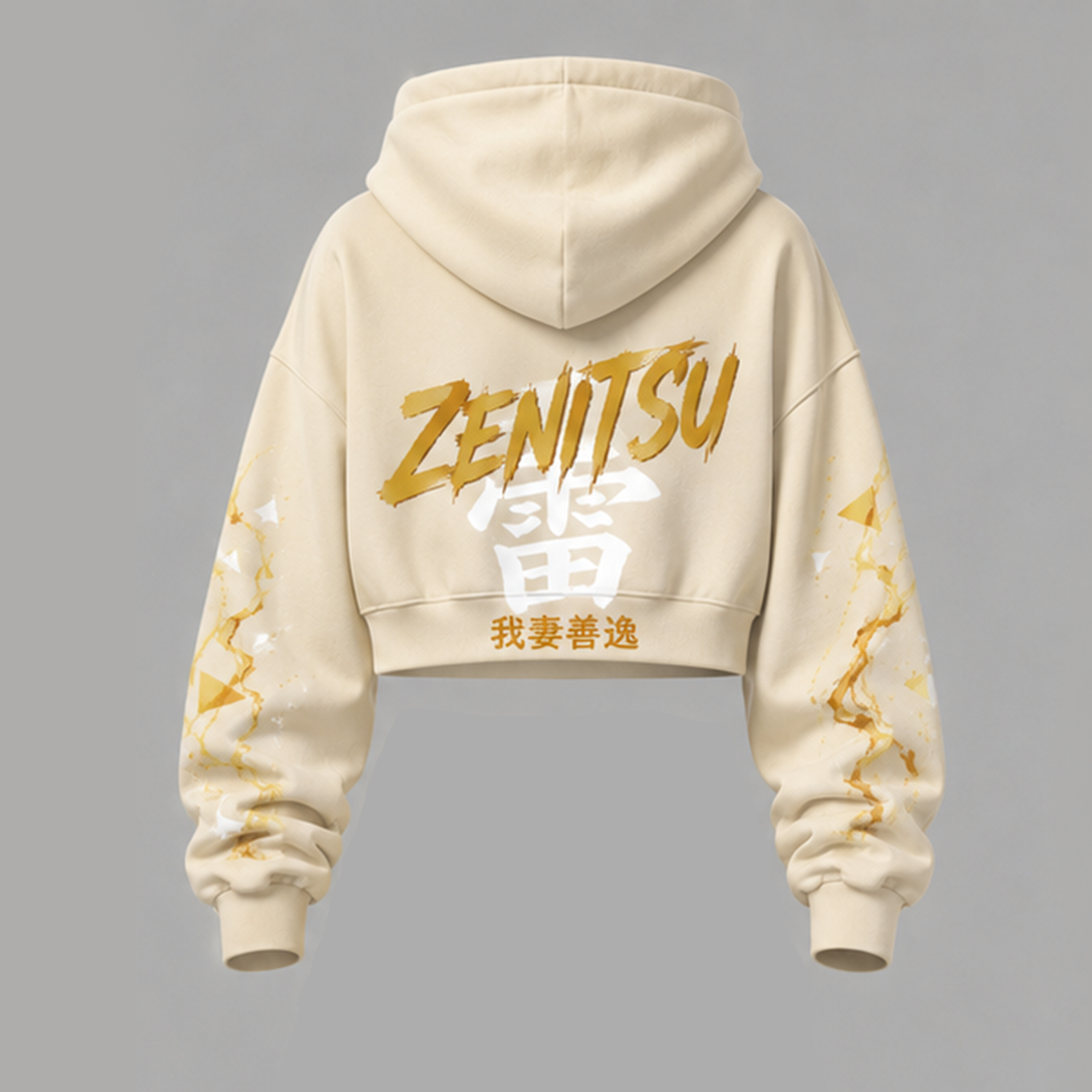 Demon Slayer Cropped Long Sleeve Hoodie & High Waist Jogger Pants Two Piece