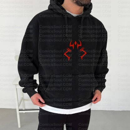 Vintage 3D Direct Inkjet Printed Washed Unisex Plush Hoodie