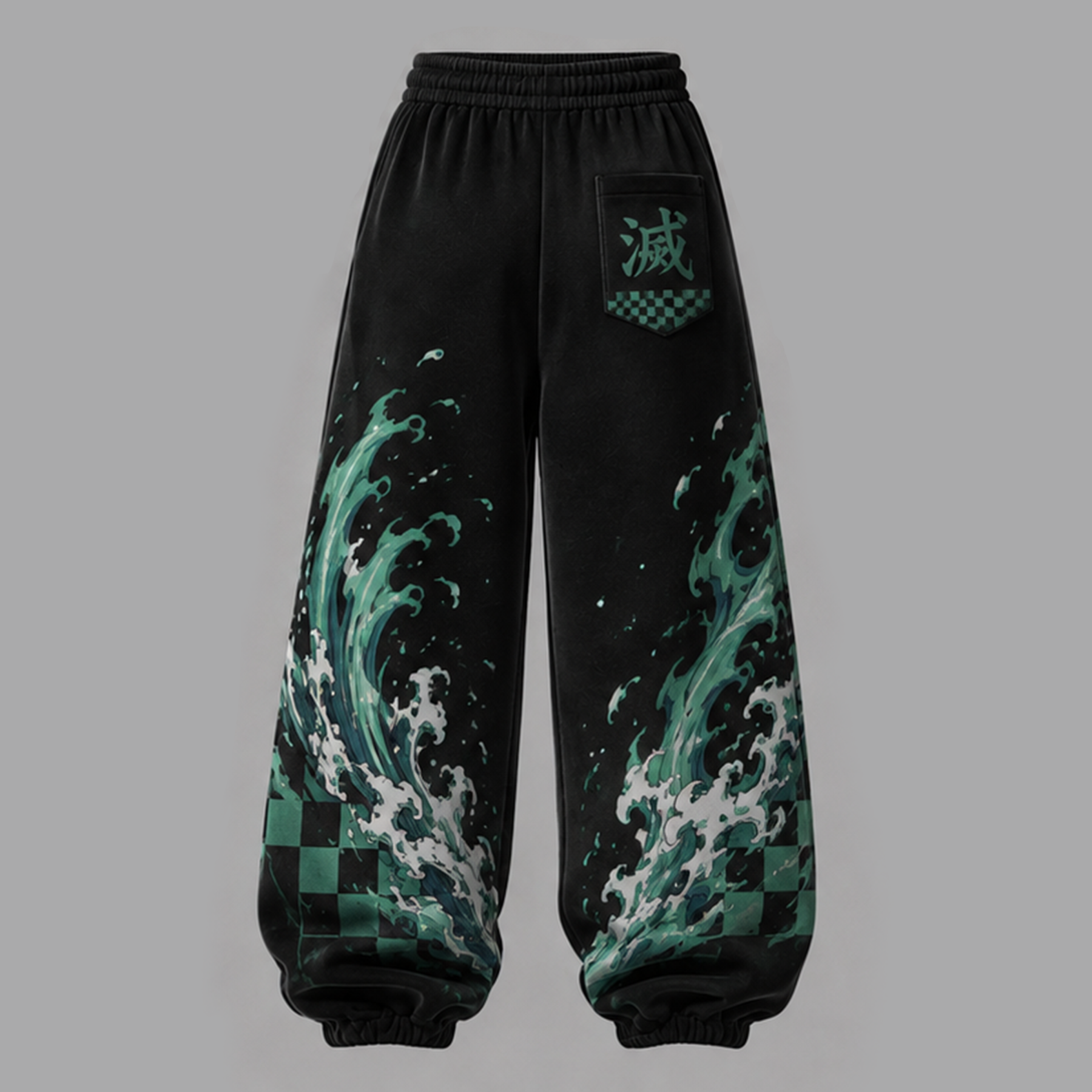 Demon Slayer Cropped Long Sleeve Hoodie & High Waist Jogger Pants Two Piece