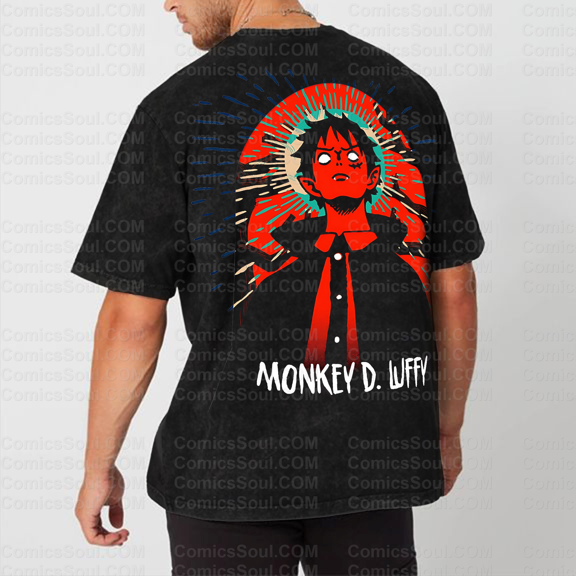 Vintage 3D Direct Inkjet Printed Washed Unisex T-Shirt