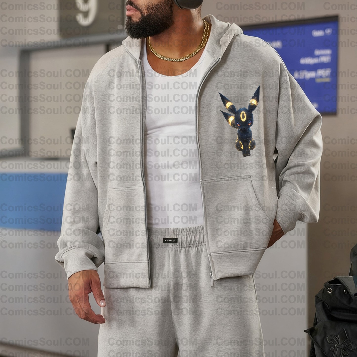 (Pokemon)Unisex Graphic Streetwear Vintage Zipper Cardigan Plush Hoodie