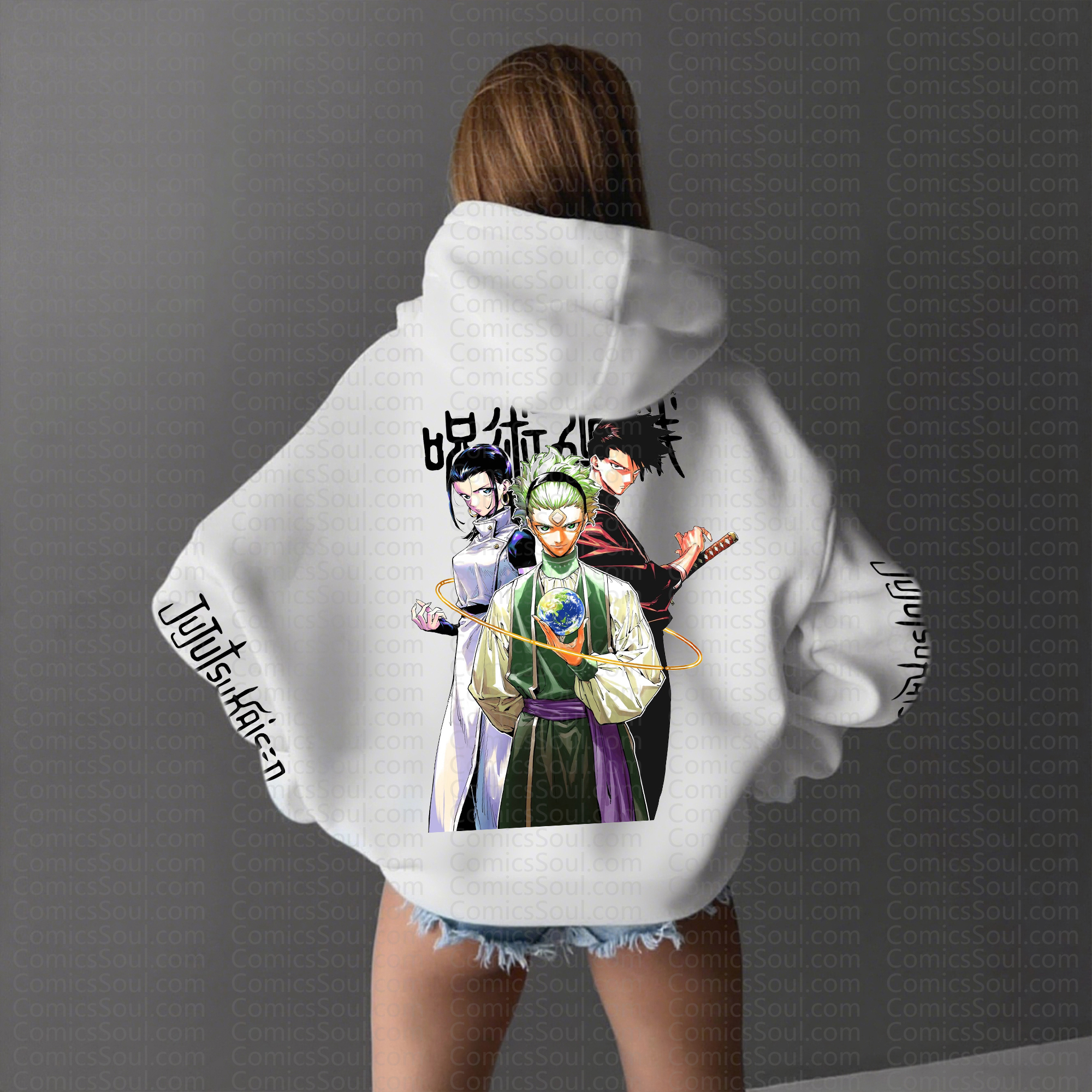 "Jujutsu Kaisen" Unisex Anime Inspired Vintage Hoodie