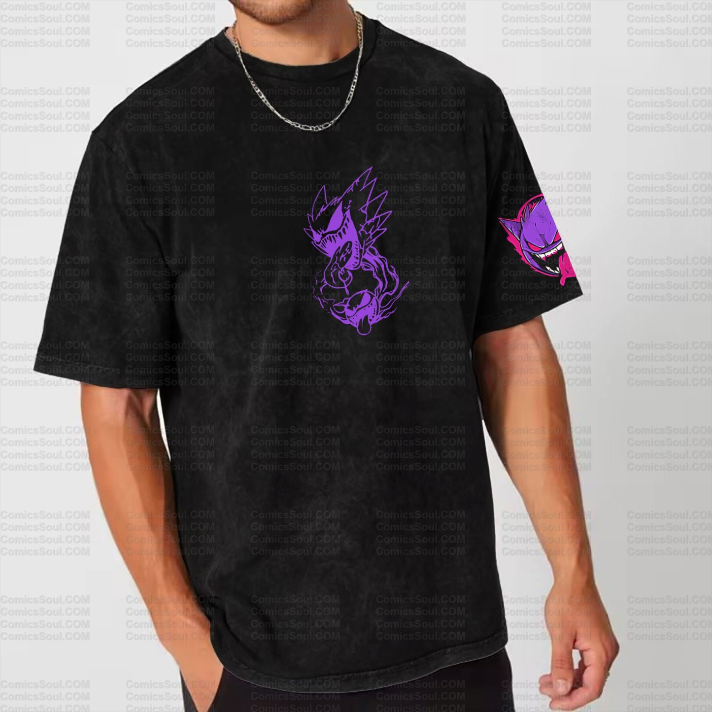 Unisex Anime Inspired Vintage Washed T-Shirt