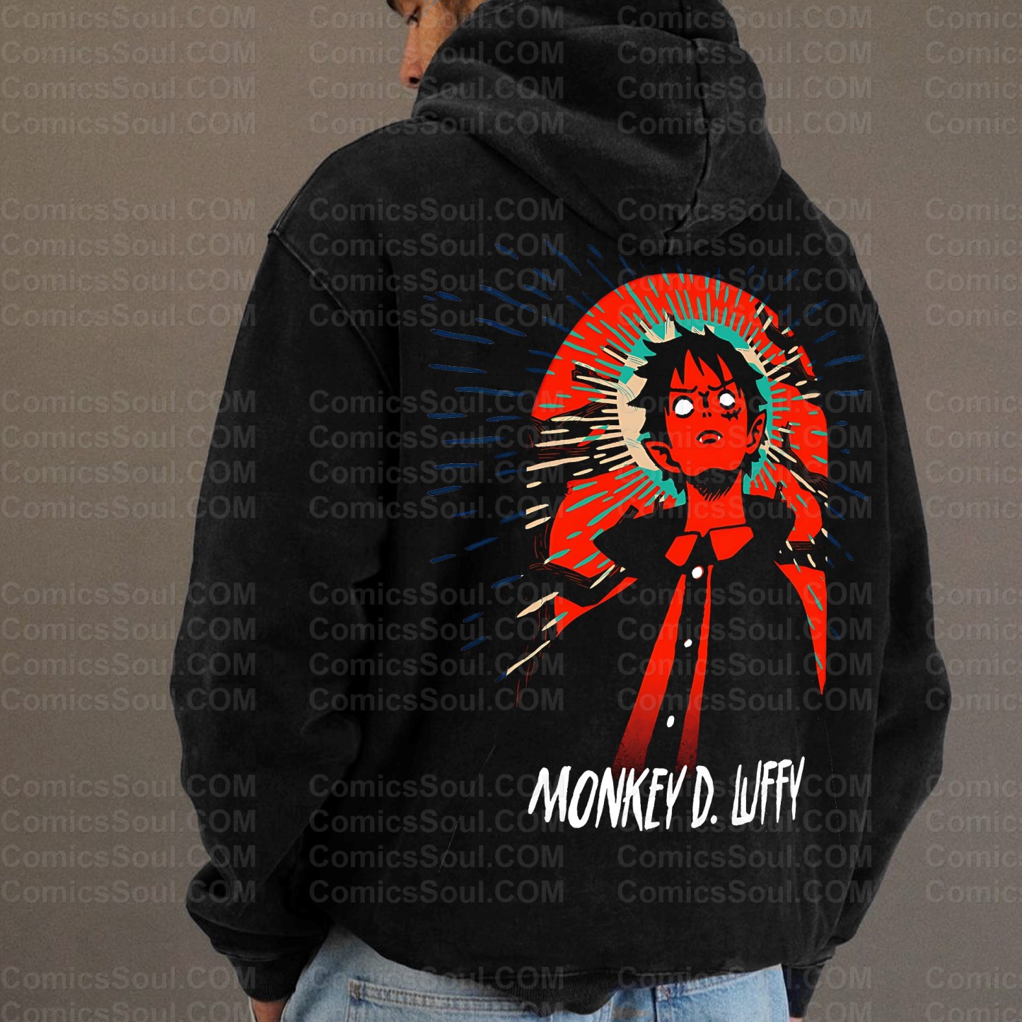 Vintage 3D Direct Inkjet Printed Washed Unisex Plush Hoodie