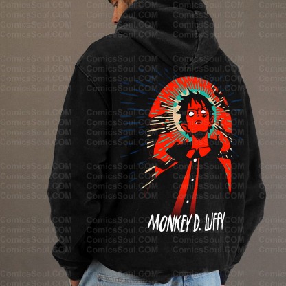 Vintage 3D Direct Inkjet Printed Washed Unisex Plush Hoodie