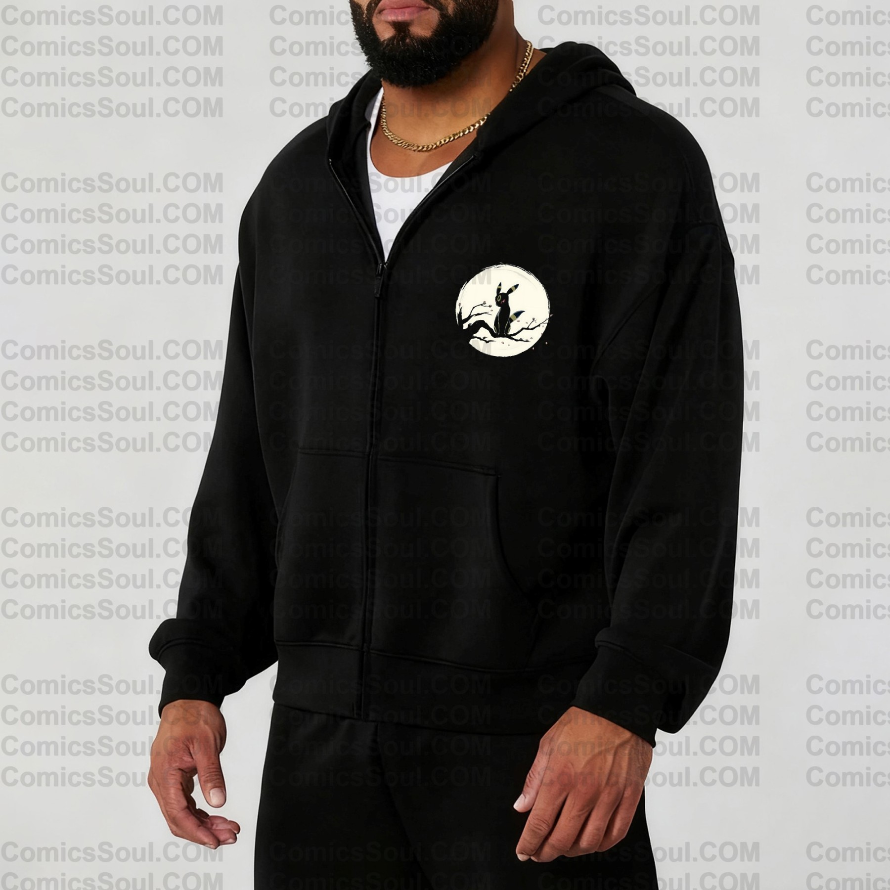 (Pokemon)Unisex Graphic Streetwear Vintage Zipper Cardigan Plush Hoodie