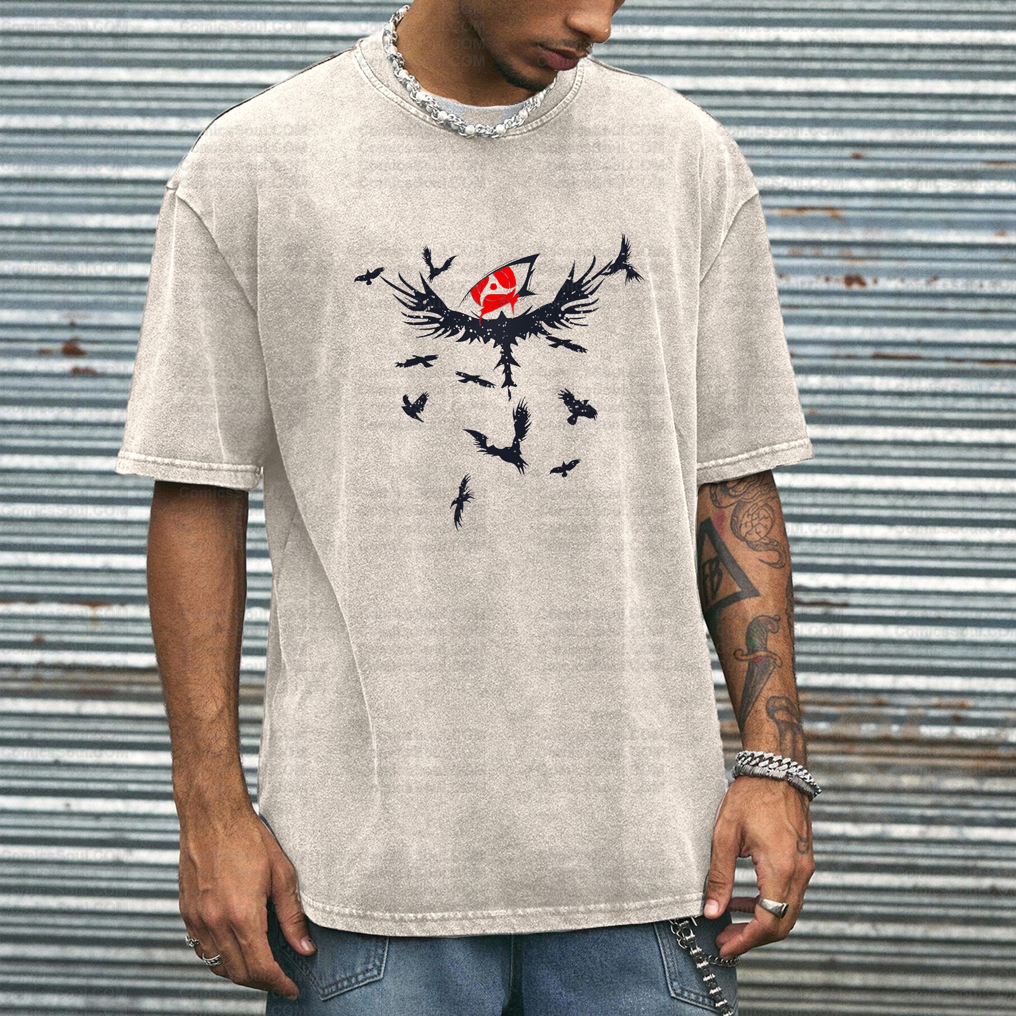 Printed Unisex Washed T-Shirt