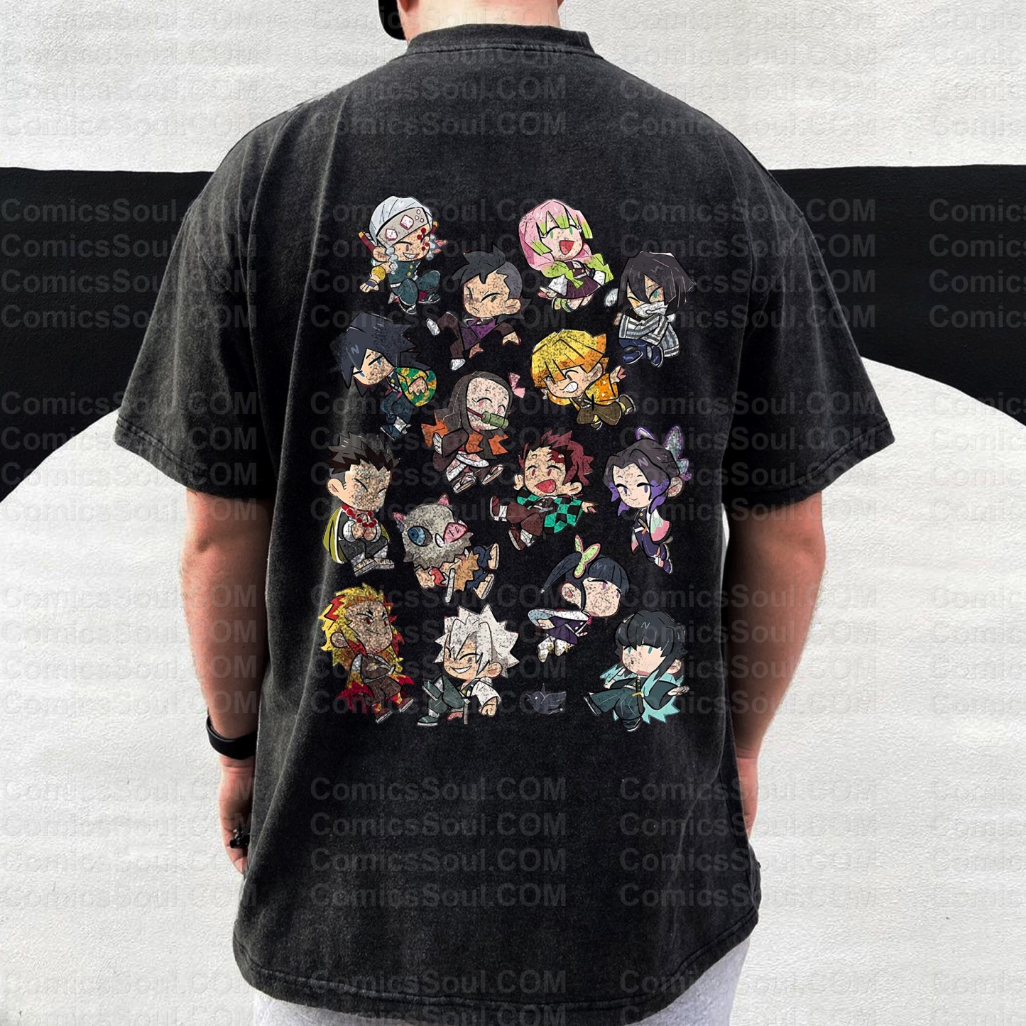 Vintage 3D Direct Inkjet Printed Washed Unisex T-Shirt