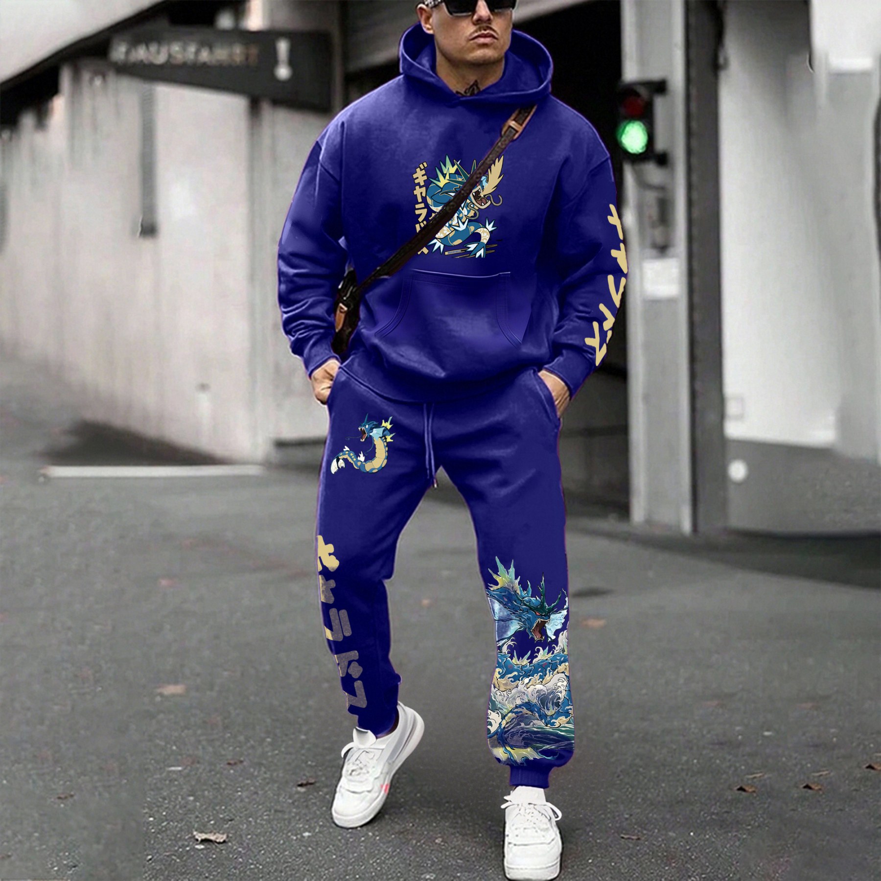 (Fleece-Lined Hoodie)  3D Printed Pullover Hoodie And Sweatpant 2pcs Tracksuits