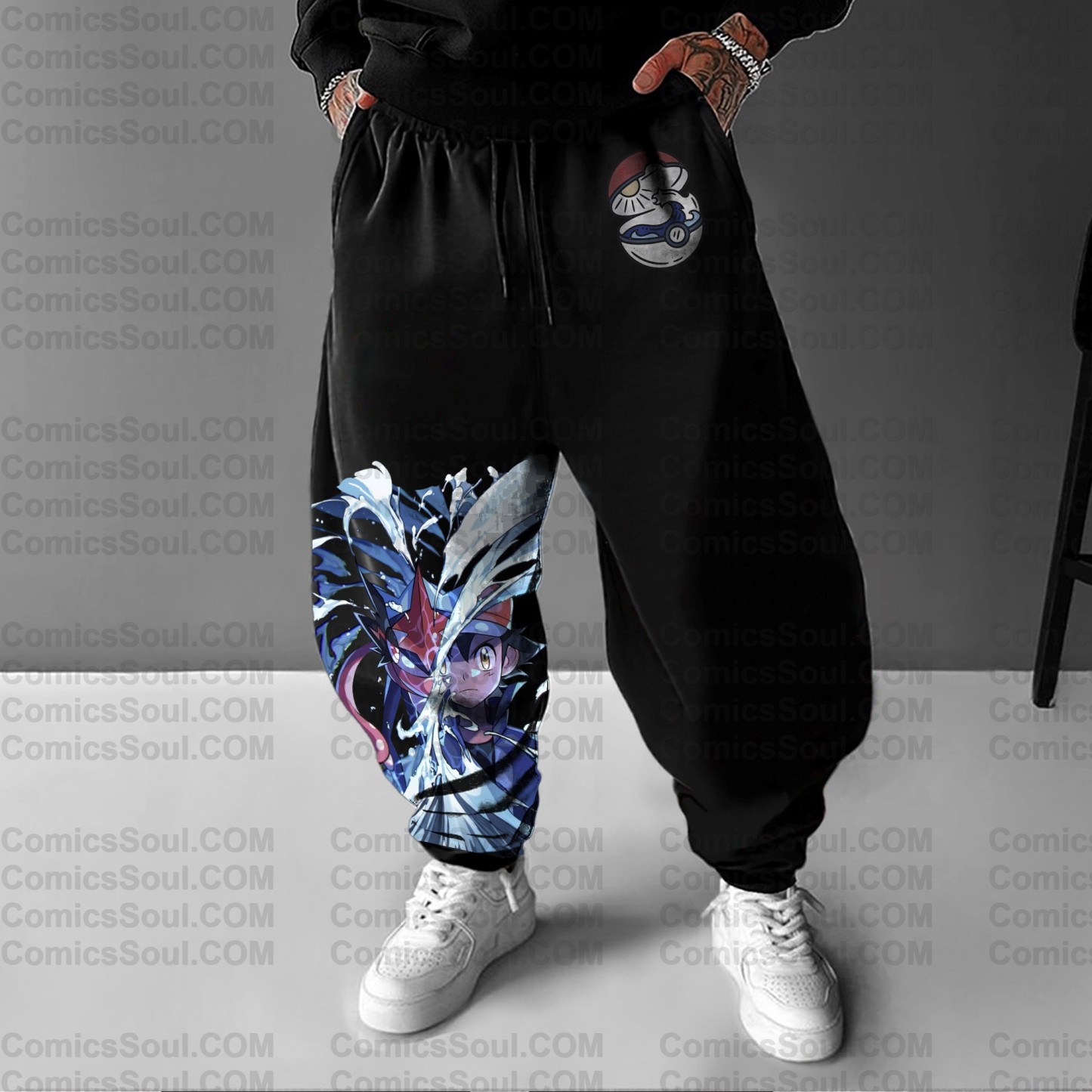 Unisex Anime Inspired Vintage Pants丨Demon Slayer X Pokémon