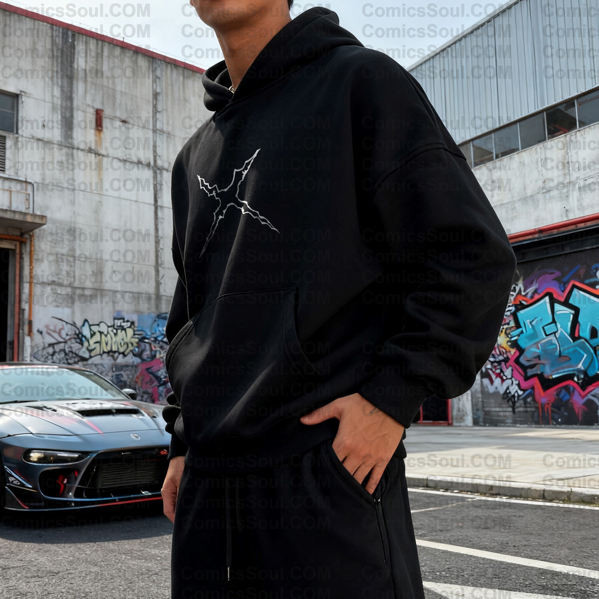 (Plus Velvet)Unisex Anime Graphic Streetwear Vintage Hoodie