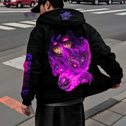 Unisex Graphic Streetwear Vintage Zipper Cardigan Plush Hoodie