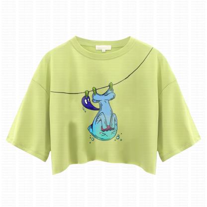 Cute and playful "Pokémon" summer women's cropped top