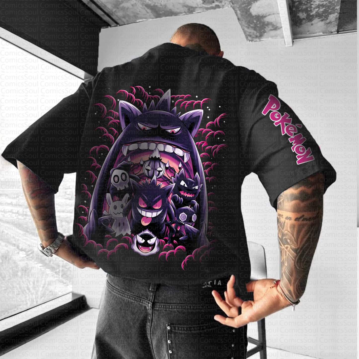 Unisex Anime Inspired Vintage T-Shirt丨Demon Slayer X Pokémon