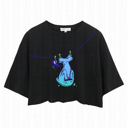 Cute and playful "Pokémon" summer women's cropped top