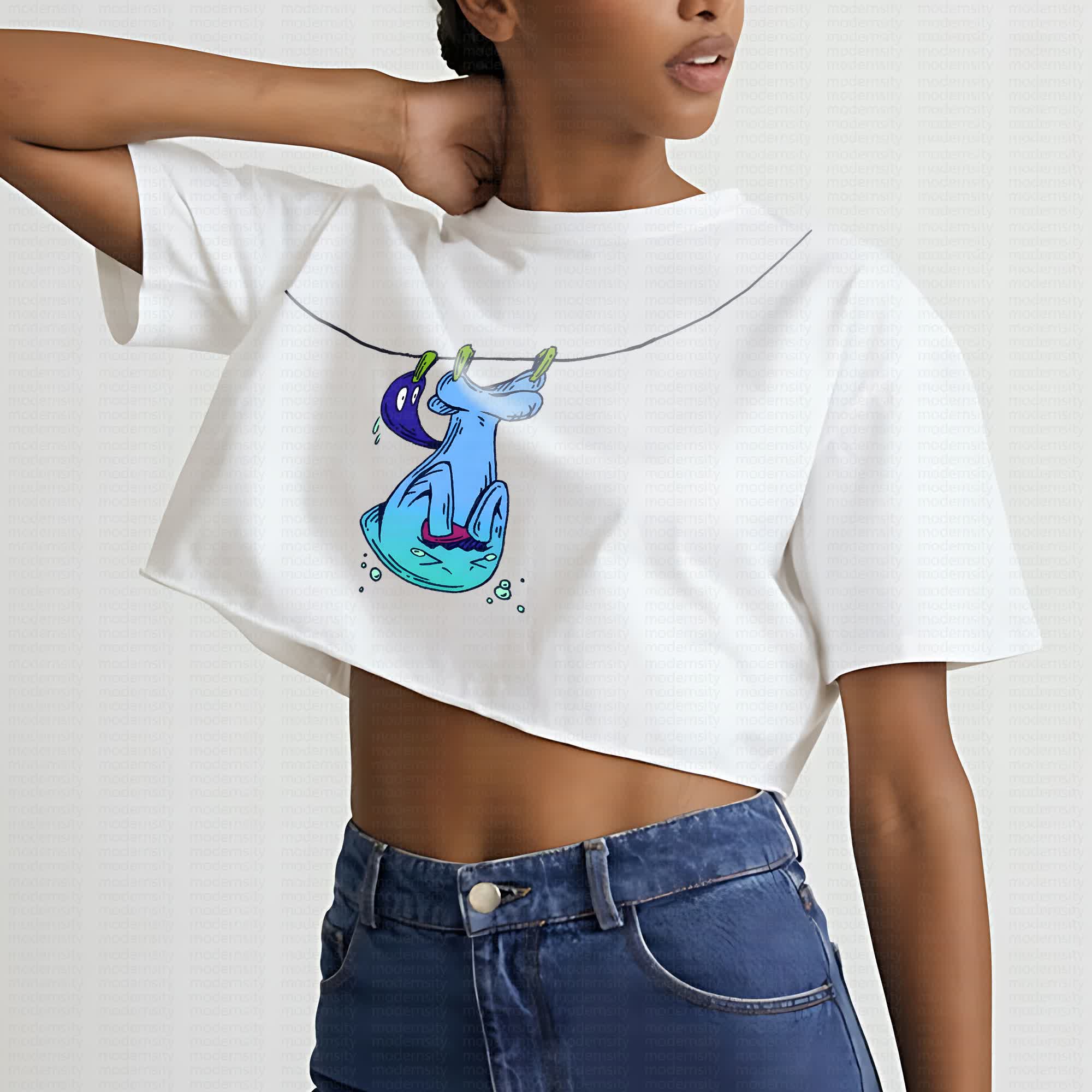 Cute and playful "Pokémon" summer women's cropped top