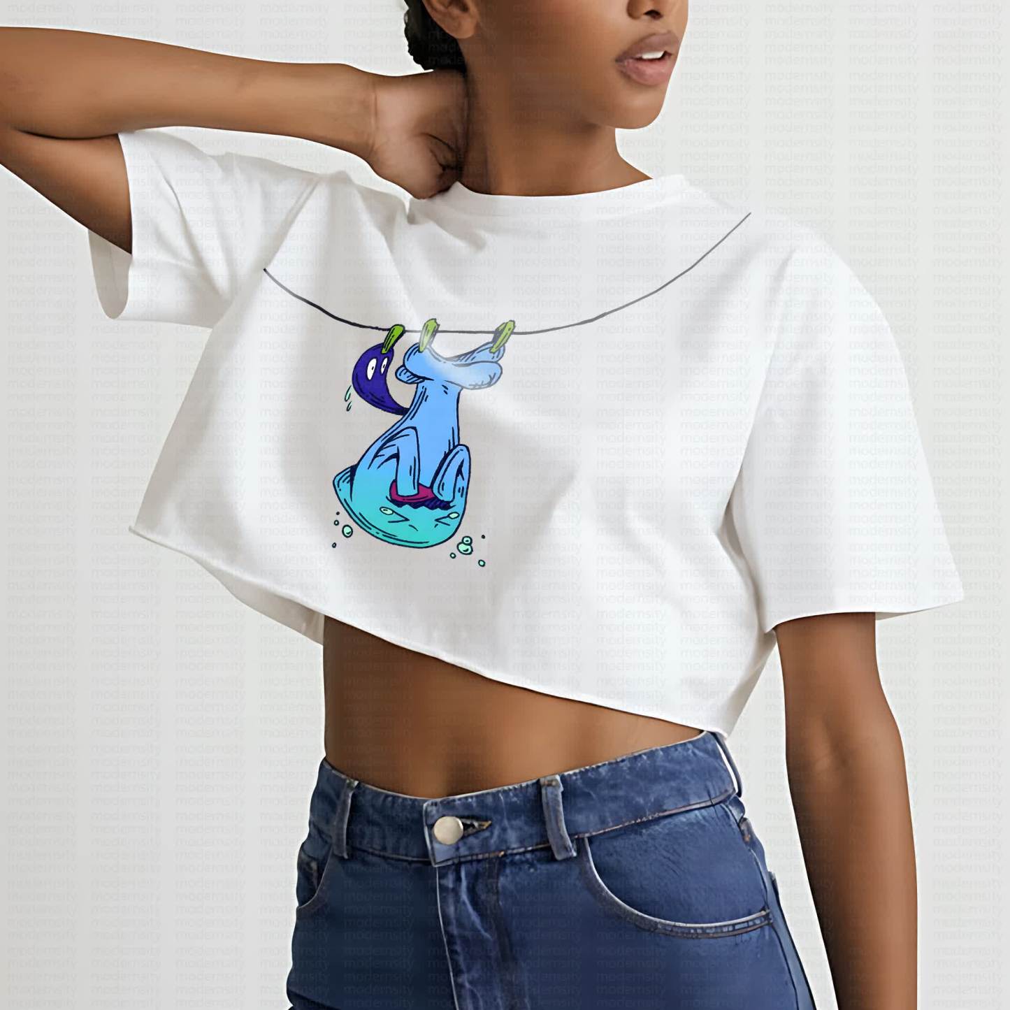 Cute and playful "Pokémon" summer women's cropped top