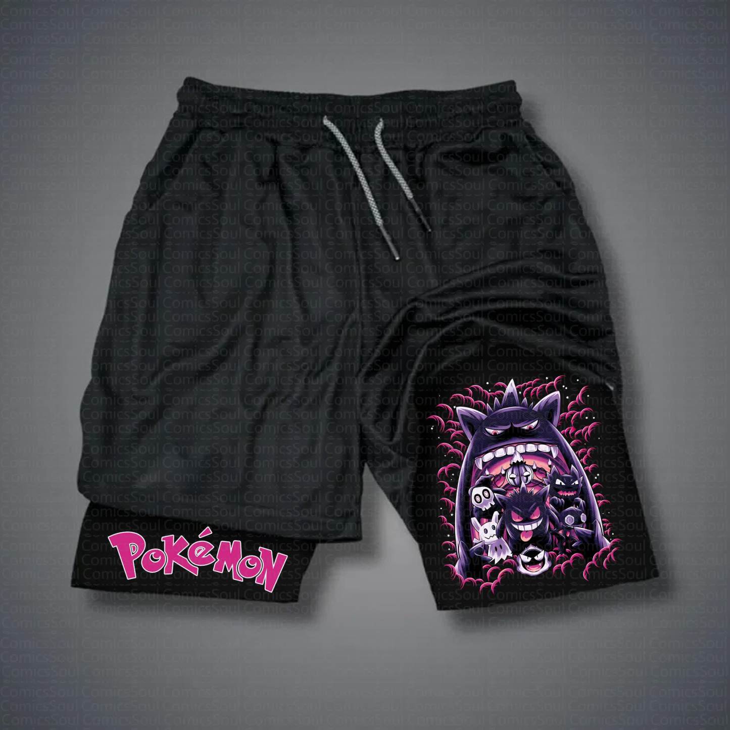 Unisex Casual Anime Streetwear Shorts 丨Demon Slayer X Pokémon